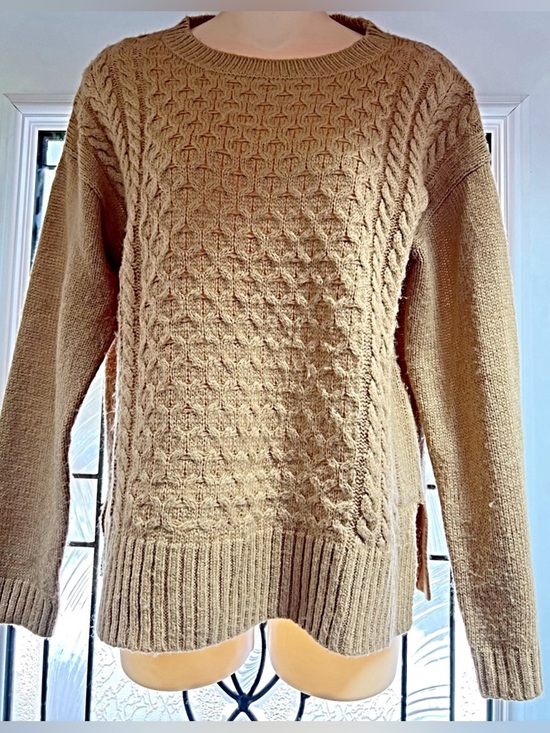 Joe Fresh Sweaters - Joe Fresh Camel Cable Crewneck Sweater
